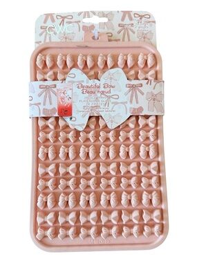 Mini Bow Silicone ice or chocolate Mold Light Pink